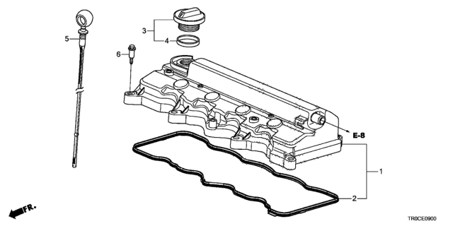 2014 Honda Civic Cylinder Head Cover (1.8L) Diagram