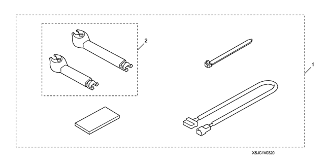 2011 Honda Ridgeline Auto Day - Night Mirror Attachment Diagram