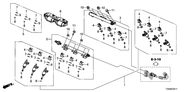 2020 Honda Passport Fuel Injector Diagram