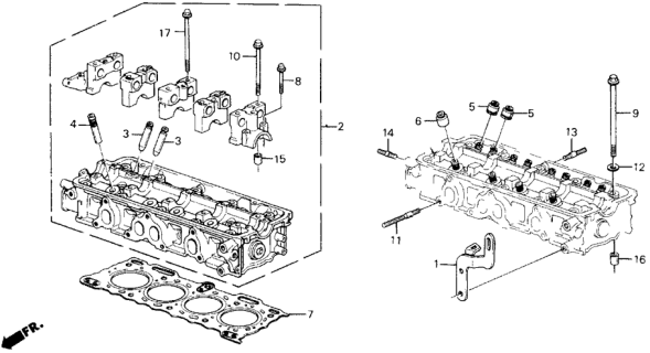 1990 Honda Prelude Bolt, Flange (11X161) Diagram for 90005-PK1-000