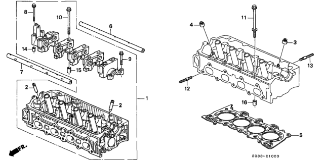 1999 Honda Civic Cylinder Head Diagram