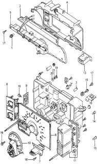 1980 Honda Prelude Speedometer Components Diagram