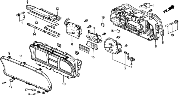 Tachometer Assembly (Denso) Diagram for 78125-SH3-C04