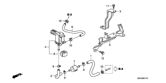 2009 Honda S2000 2 Door BASE KA 6MT Purge Control Solenoid Valve Diagram