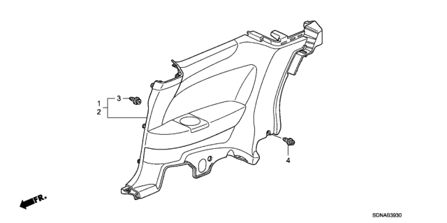 2007 Honda Accord Side Lining Diagram