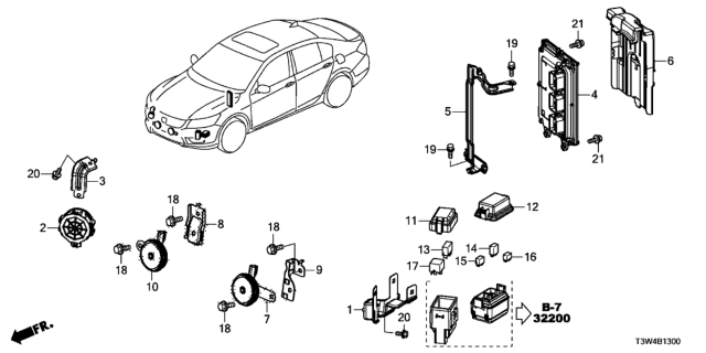 2014 Honda Accord Hybrid Control Unit (Engine Room) Diagram 1