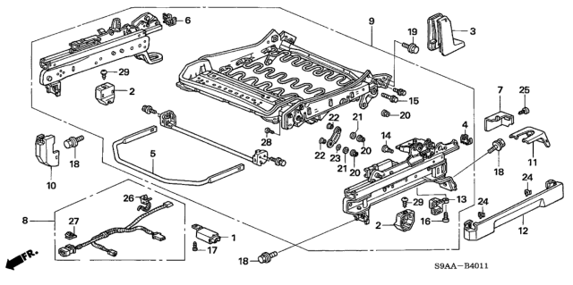 2006 Honda CR-V Bush A Diagram for 90502-S3N-013