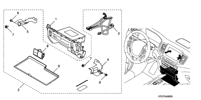 2020 Honda Pilot CD Player (Infotainment) Diagram