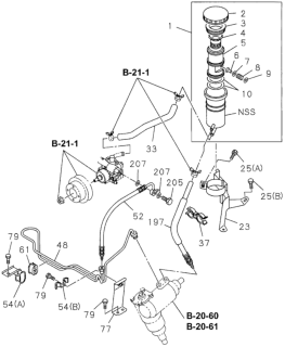 1995 Honda Passport P.S. Control (Chassis) Diagram