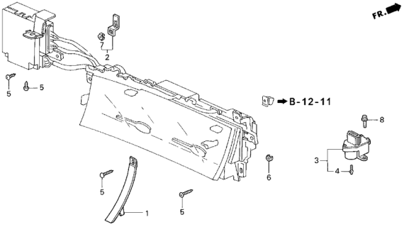 1996 Honda Prelude Visor Assy., Blind Diagram for 78113-SS0-A01