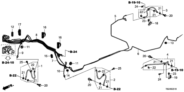 2017 Honda Ridgeline Brake Lines (VSA) Diagram