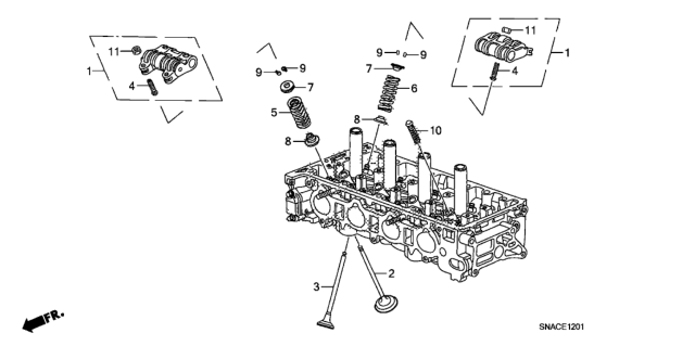 2010 Honda Civic Valve - Rocker Arm (2.0L) Diagram