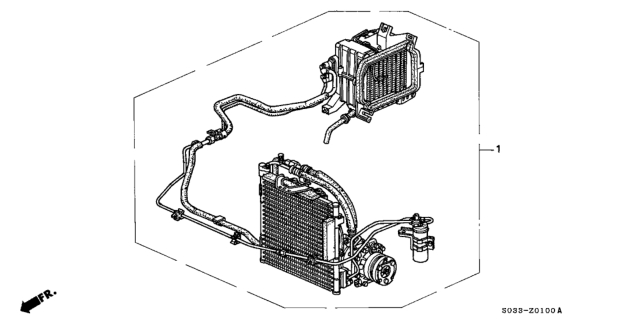 1996 Honda Civic 3 Door CX KL 5MT Kit Diagram