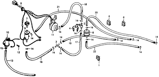 1979 Honda Civic 3 Door ** (1200) ** HMT HMT Control Valve Diagram