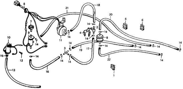 1978 Honda Civic HMT Control Valve Diagram