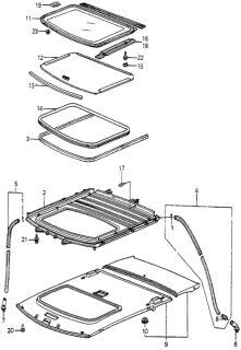 1983 Honda Accord 4 Door SE KA HMT Sunroof Diagram 1