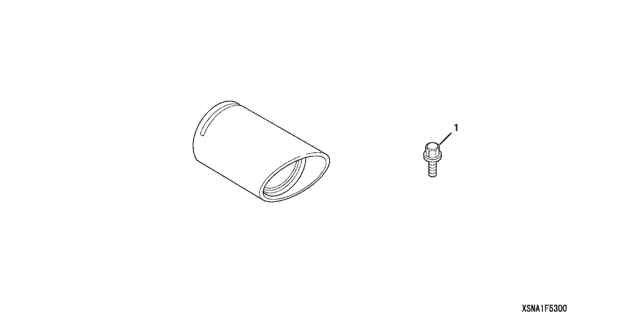 2010 Honda Civic 4 Door EX-L (NAVIGATION) KA 5MT Exhaust Finisher (Chrome) Diagram