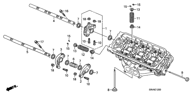 2008 Honda Pilot Valve - Rocker Arm (Front) Diagram