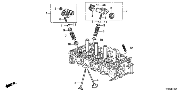 2014 Honda Civic Valve - Rocker Arm (2.4L) Diagram