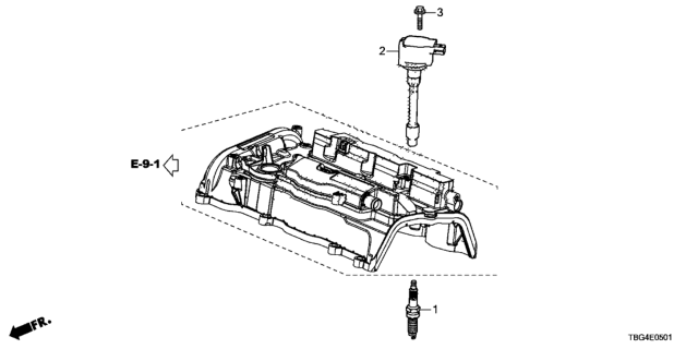 2017 Honda Civic Plug Top Coil - Plug Diagram