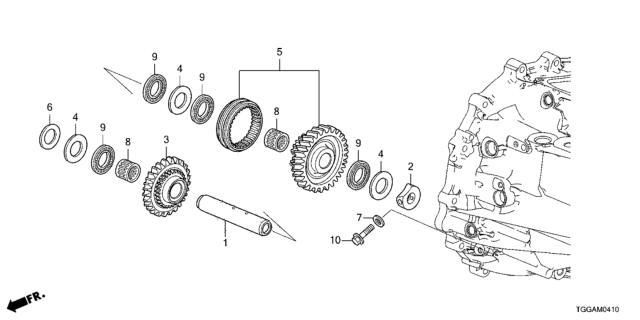 2021 Honda Civic MT Reverse Gear Shaft Diagram