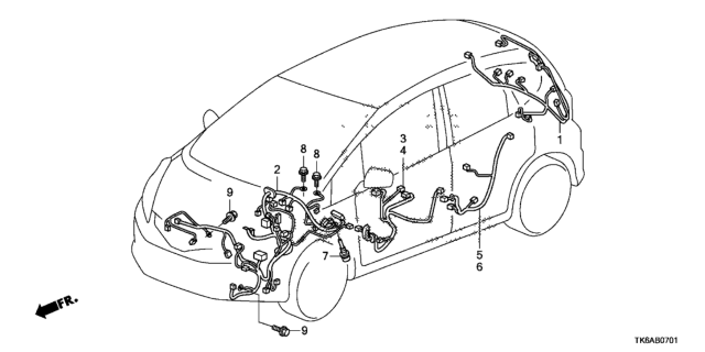 2013 Honda Fit 5 Door FIT (SAYAMA PLANT) KA 5AT Wire Harness Diagram 2