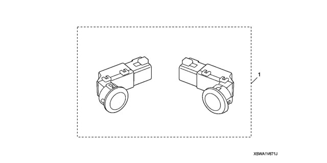 2010 Honda CR-V Corner and Back-Up Sensor Diagram