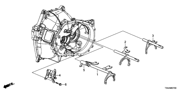 2020 Honda Fit Fork, Gearshift (3-4) Diagram for 24210-RF8-000