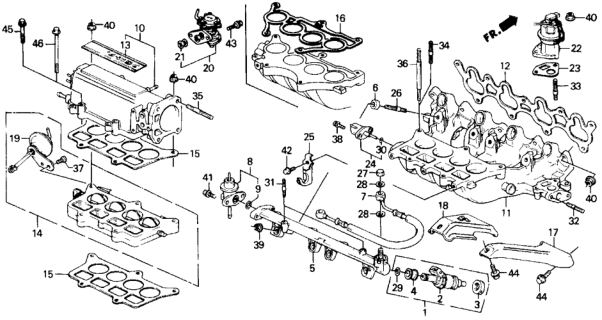 1990 Honda Prelude Clamp A, Feed Hose (Pk3) Diagram for 53730-SF1-960