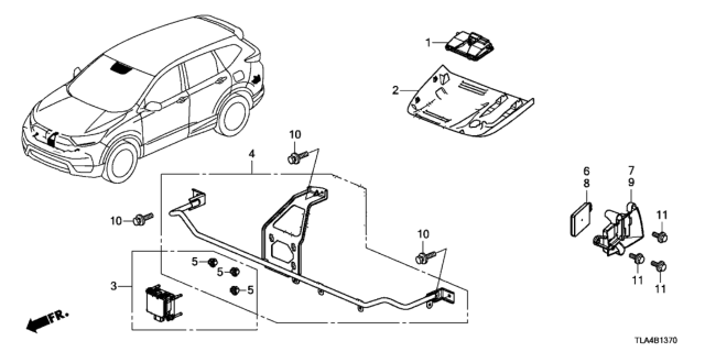 2019 Honda CR-V Radar Diagram