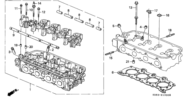 1993 Honda Civic Seal A, Valve Stem (Nok) Diagram for 12210-PT7-004