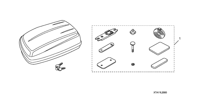 2011 Honda Element 5 Door LX (2WD) KA 5AT Roof Box (Short) Diagram
