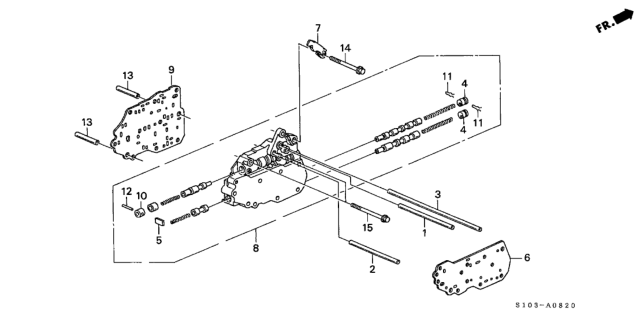 2000 Honda CR-V AT Secondary Body Diagram