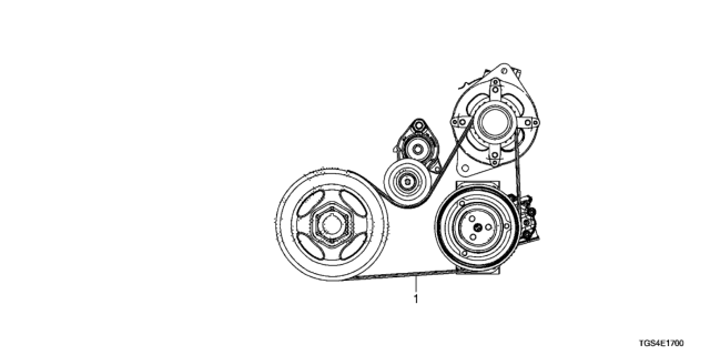 2020 Honda Passport 5 Door EXL (AWD) KA 9AT Alternator Belt Diagram
