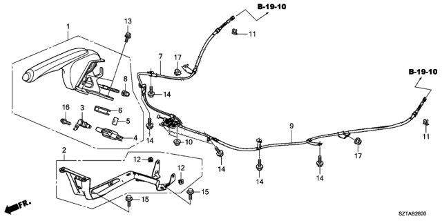 2014 Honda CR-Z Parking Brake Diagram