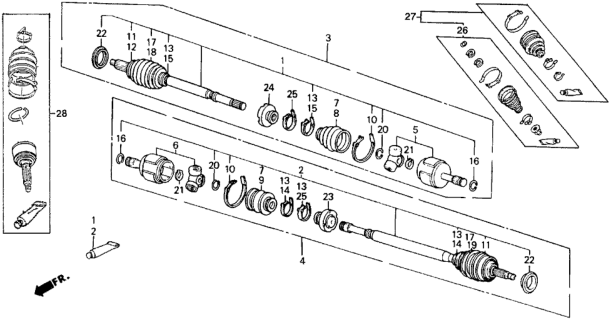 1991 Honda Civic Driveshaft Diagram