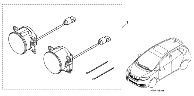 2019 Honda Fit Foglight Kit (Led) Diagram