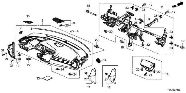 2016 Honda Civic Instrument Panel Diagram