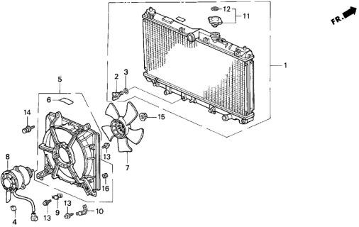 Radiator Diagram for 19010-P14-505
