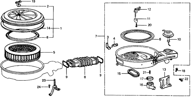 1978 Honda Civic Air Cleaner Diagram