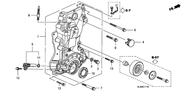 2008 Honda Fit Bolt, Stud (10X56) Diagram for 90041-PWA-000