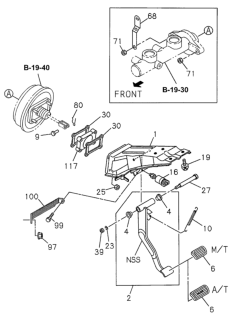 1996 Honda Passport Brake Pedal Diagram