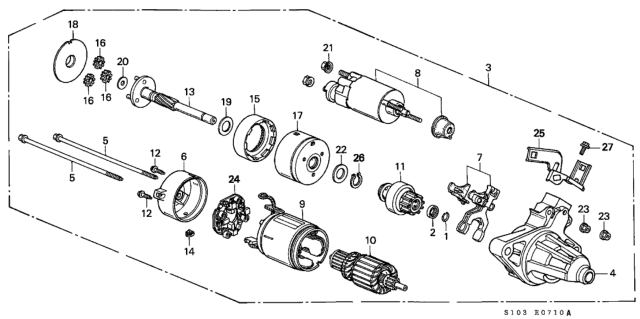 2000 Honda CR-V Yoke Diagram for 31205-P3F-A51