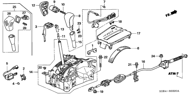 2006 Honda Accord Hybrid 4 Door HYBRID KA 5AT Select Lever Diagram