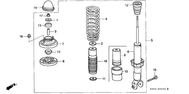 1992 Honda Civic Rear Shock Absorber Diagram
