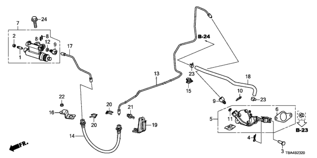 2017 Honda Civic Clutch Master Cylinder Diagram