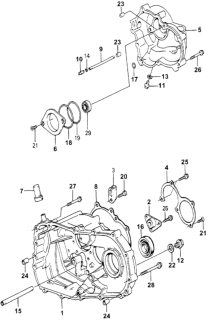 1979 Honda Accord 3 Door LX KH HMT HMT Transmission Housing Diagram