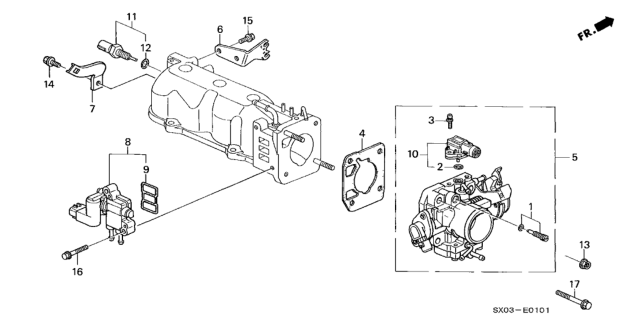 1998 Honda Odyssey Clamp B, Engine Harness Diagram for 32742-PEA-000