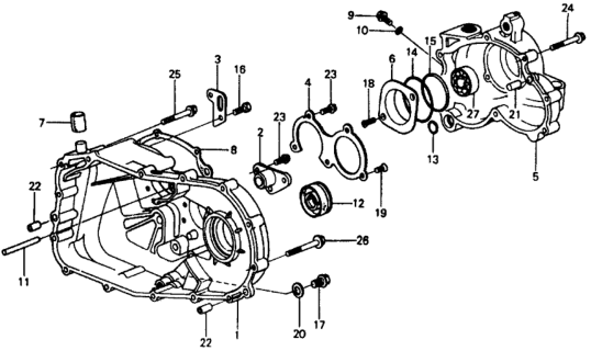 1979 Honda Civic 3 Door ** (1200) ** HMT HMT Transmission Housing Diagram