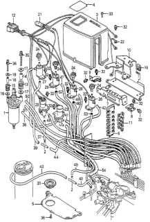 1981 Honda Prelude 2 Door ** KL 5MT 5MT Control Box - Tube Diagram 1
